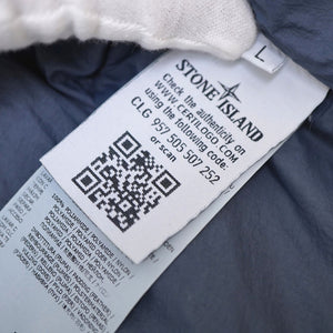 美品 ストーンアイランド DPM GRID JACQUARD ダウンベスト サイズL ネイビー 紺 0013【中古】STONE ISLAND メンズ