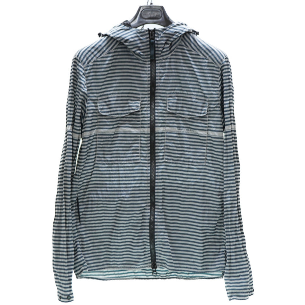 ストーンアイランド MARINA マリーナ ボーダー ナイロン パーカー ジャケット サイズL 0014【中古】STONE ISLAND メンズ