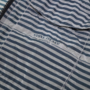 ストーンアイランド MARINA マリーナ ボーダー ナイロン パーカー ジャケット サイズL 0014【中古】STONE ISLAND メンズ