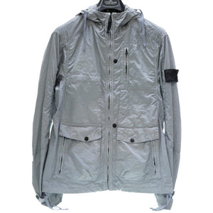 ストーンアイランド CAGOULE SILON シロン ナイロン ジャケット サイズM ナイロン/シルク グレー 0016【中古】STONE ISLAND メンズ