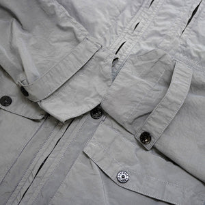 ストーンアイランド CAGOULE SILON シロン ナイロン ジャケット サイズM ナイロン/シルク グレー 0016【中古】STONE ISLAND メンズ