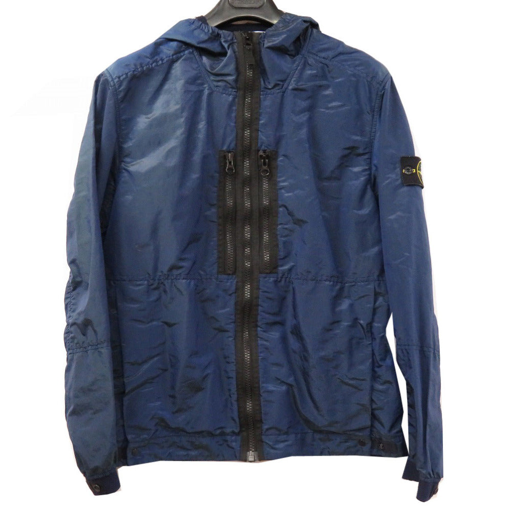 新品同様 ストーンアイランド NYLON METAL WEFT ナイロンメタル ジャケット ブルー青 玉虫 サイズL 0039【中古】STONE ISLAND メンズ