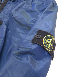 新品同様 ストーンアイランド NYLON METAL WEFT ナイロンメタル ジャケット ブルー青 玉虫 サイズL 0039【中古】STONE ISLAND メンズ
