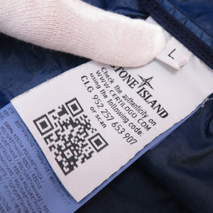 新品同様 ストーンアイランド NYLON METAL WEFT ナイロンメタル ジャケット ブルー青 玉虫 サイズL 0039【中古】STONE ISLAND メンズ