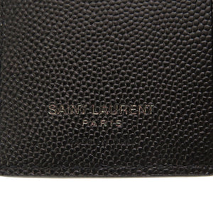未使用 サンローランパリ 575726 レザー ブラック 黒 2つ折り財布 財布 0043【中古】SAINT LAURENT PARIS