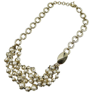 クリスチャンディオール ヴィンテージ フェイクパール GP ホワイト 白 ゴールド ネックレス 0045【中古】Christian Dior