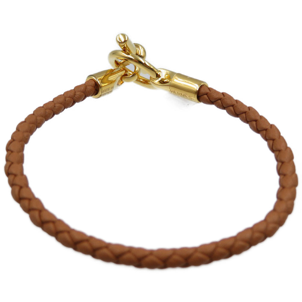 未使用 エルメス グレナン ヴォースイフト T2 ブラウン ゴールド金具 ブレスレット 0047【中古】HERMES