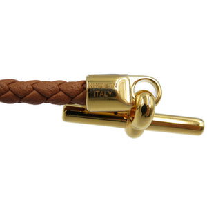 未使用 エルメス グレナン ヴォースイフト T2 ブラウン ゴールド金具 ブレスレット 0047【中古】HERMES