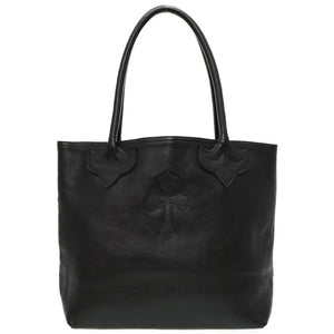 美品 クロムハーツ FSトート バッグ クロスパッチ レザー ブラック 黒 0060【中古】CHROME HEARTS