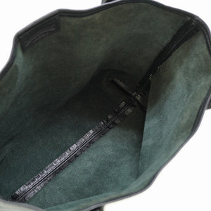 美品 クロムハーツ FSトート バッグ クロスパッチ レザー ブラック 黒 0060【中古】CHROME HEARTS