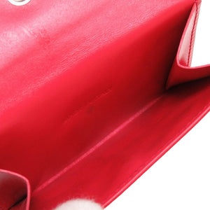 美品 ジルサンダー コンパクトウォレット JSPQ840021 レザー レッド 赤 3つ折り財布 財布 0066【中古】JILSANDER