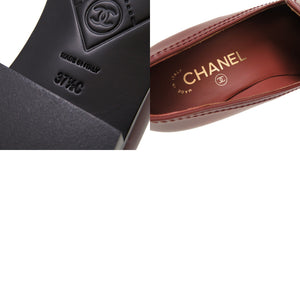 未使用 シャネル ローファー ココマーク G36717 レザー ボルドー シューズ 靴 0070 【中古】 CHANEL レディース
