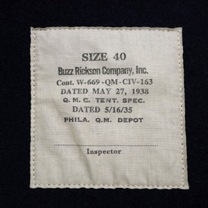 新品同様 バズリクソンズ マッキーノコート BR12535 ウール コート サイズ40 ネイビー 紺 0074【中古】Buzz Rickson's メンズ