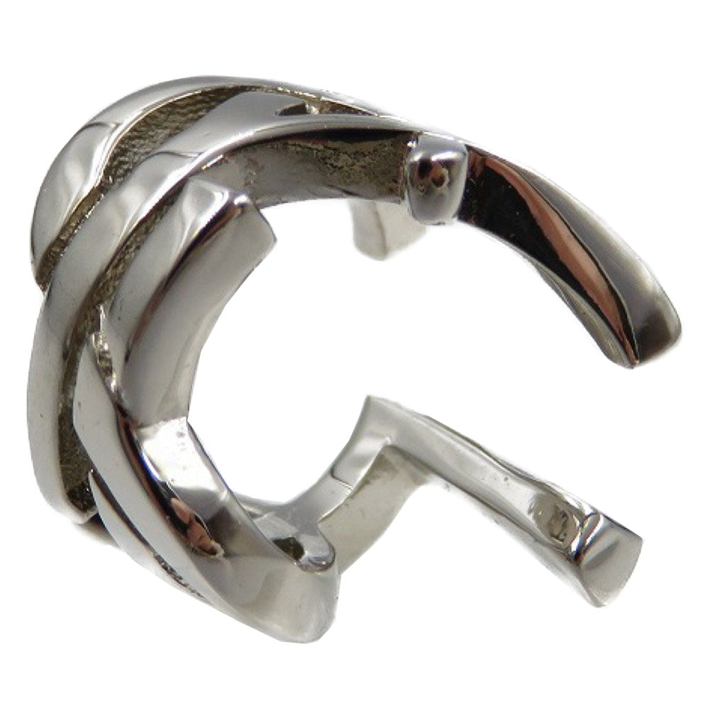 新品同様 イヴサンローラン 真鍮 シルバー イヤーカフ アクセサリー 0077【中古】SAINT LAURENT