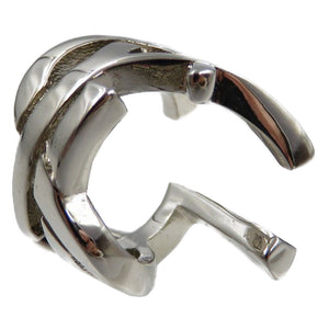 新品同様 イヴサンローラン 真鍮 シルバー イヤーカフ アクセサリー 0077【中古】SAINT LAURENT
