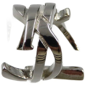 新品同様 イヴサンローラン 真鍮 シルバー イヤーカフ アクセサリー 0077【中古】SAINT LAURENT