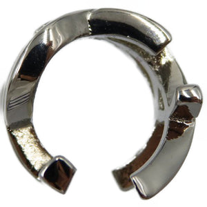 新品同様 イヴサンローラン 真鍮 シルバー イヤーカフ アクセサリー 0077【中古】SAINT LAURENT