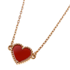 新品同様 ヴァンクリーフ＆アーペル スゥイートアルハンブラ ハート カーネリアン K18PG ブレスレット 750PG ジュエリー 0087【中古】Van Cleef & Arpels レディース