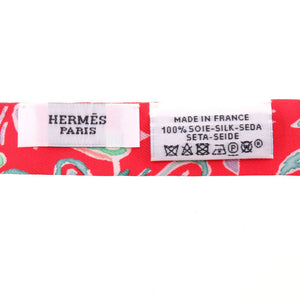 新品同様 エルメス ツイリー ドール ISOLA DI PRIMAVERA 春の島 シルク レッド 赤 スカーフ 0089【中古】HERMES