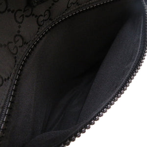 新品同様 グッチ GGナイロン 509639 レザー ブラック 黒 ショルダーバッグ メンズ 0090【中古】GUCCI