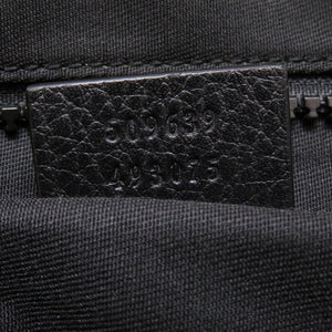 新品同様 グッチ GGナイロン 509639 レザー ブラック 黒 ショルダーバッグ メンズ 0090【中古】GUCCI