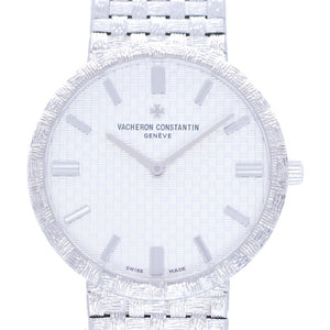 新品同様 ヴァシュロン コンスタンタン パトリモニー クラシック 金無垢 K18WG 81162/206G-9172 手巻き 腕時計 750WG シルバー 0006【中古】VACHERON CONSTANTIN メンズ