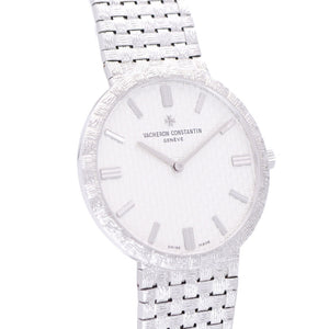 新品同様 ヴァシュロン コンスタンタン パトリモニー クラシック 金無垢 K18WG 81162/206G-9172 手巻き 腕時計 750WG シルバー 0006【中古】VACHERON CONSTANTIN メンズ