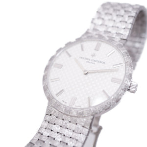 新品同様 ヴァシュロン コンスタンタン パトリモニー クラシック 金無垢 K18WG 81162/206G-9172 手巻き 腕時計 750WG シルバー 0006【中古】VACHERON CONSTANTIN メンズ