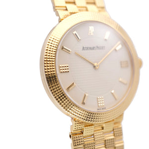 美品 オーデマピゲ 金無垢 15026BA/G/1117BA/01 自動巻き 腕時計 750YG K18イエローゴールド ベージュ文字盤 0007【中古】AUDEMARS PIGUET メンズ