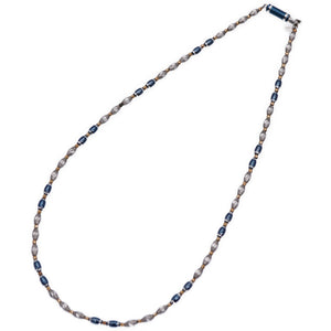 新品同様 イオン ネックレス オリオン K18YG/Pt850 ネックレス K18ゴールド プラチナ ブルー 0011【中古】ジュエリー レディース