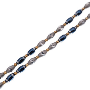 新品同様 イオン ネックレス オリオン K18YG/Pt850 ネックレス K18ゴールド プラチナ ブルー 0011【中古】ジュエリー レディース