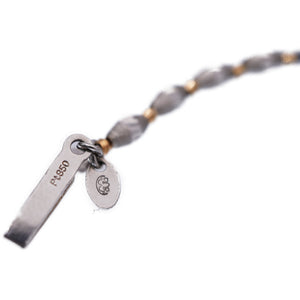 新品同様 イオン ネックレス オリオン K18YG/Pt850 ネックレス K18ゴールド プラチナ ブルー 0011【中古】ジュエリー レディース