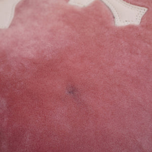 クロムハーツ FSトート バッグ ムートン クロスパッチ ピンク 0015【中古】CHROME HEARTS