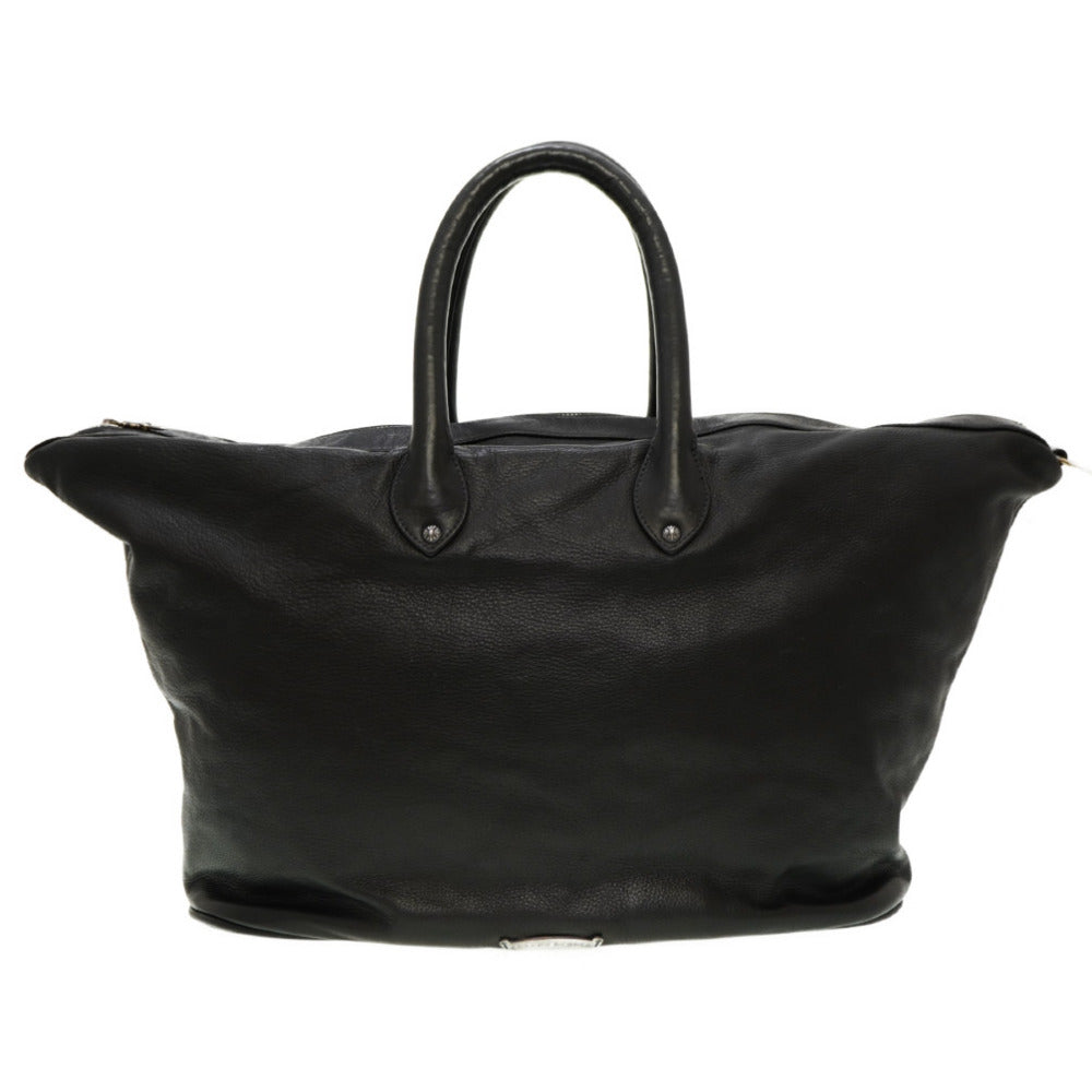 クロムハーツ GILLES セメタリークロス トートバッグ レザー ブラック 黒 ボストンバッグ 0017【中古】CHROME HEARTS