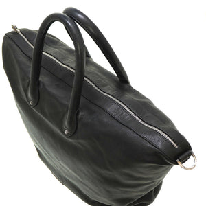 クロムハーツ GILLES セメタリークロス トートバッグ レザー ブラック 黒 ボストンバッグ 0017【中古】CHROME HEARTS