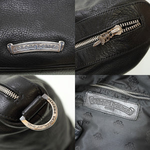 クロムハーツ GILLES セメタリークロス トートバッグ レザー ブラック 黒 ボストンバッグ 0017【中古】CHROME HEARTS