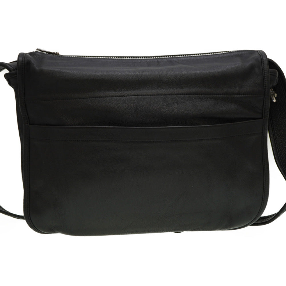 美品 クロムハーツ ソフトショルダーバッグ ガンスリンガー メッセンジャーバッグ レザー ブラック 黒 0018【中古】CHROME HEARTS メンズ