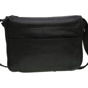 美品 クロムハーツ ソフトショルダーバッグ ガンスリンガー メッセンジャーバッグ レザー ブラック 黒 0018【中古】CHROME HEARTS メンズ