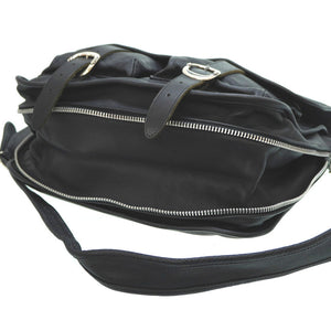 美品 クロムハーツ ソフトショルダーバッグ ガンスリンガー メッセンジャーバッグ レザー ブラック 黒 0018【中古】CHROME HEARTS メンズ