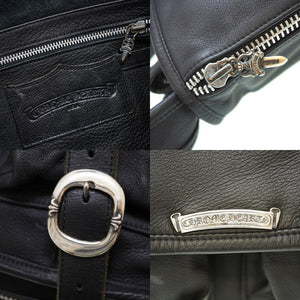 美品 クロムハーツ ソフトショルダーバッグ ガンスリンガー メッセンジャーバッグ レザー ブラック 黒 0018【中古】CHROME HEARTS メンズ
