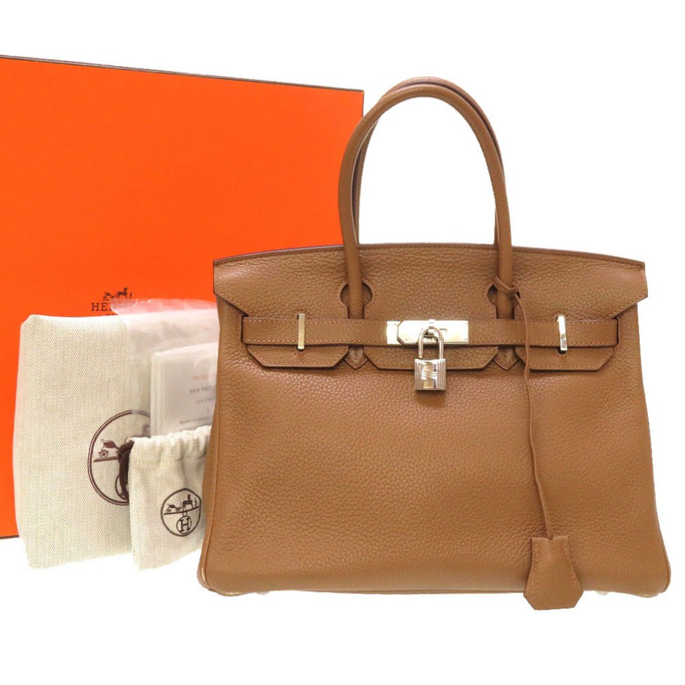 美品 エルメス バーキン30 トリヨンクレマンス アルザン シルバー金具 □M刻印 ハンドバッグ バッグ 0021 【中古】 HERMES