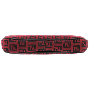 新品 フェンディ ズッキーノ 8BR133 キャンバス レザー レッド 赤 アクセサリーポーチ ショルダーバッグ ズッカ 0022【中古】FENDI