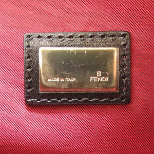 新品 フェンディ ズッキーノ 8BR133 キャンバス レザー レッド 赤 アクセサリーポーチ ショルダーバッグ ズッカ 0022【中古】FENDI