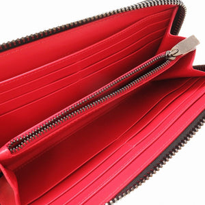 未使用 クリスチャンルブタン パネトーネ マルチスタッズ レザー ブラック 黒 ラウンドファスナー長財布 財布 0023【中古】Christian Louboutin