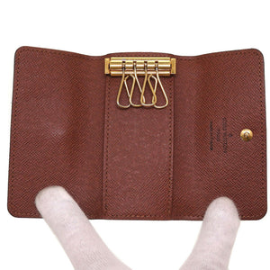 美品 ルイヴィトン モノグラム ミュルティクレ4 M69517 ブラウン 茶 4連 キーケース 0024【中古】LOUIS VUITTON