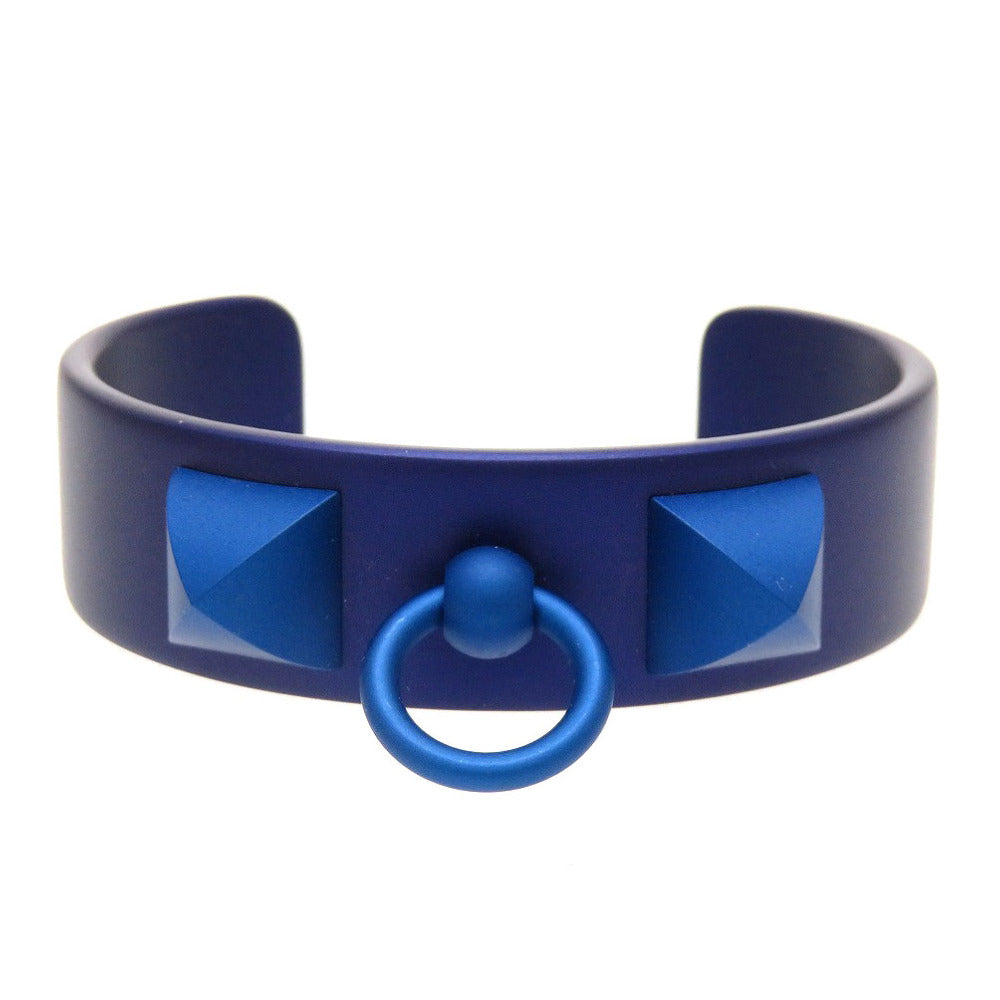 未使用 エルメス コリエドシアン メドール スタッズ 21年製 ブルー アンクル 青 バングル 0026【中古】HERMES