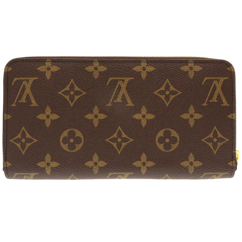新品同様 ルイヴィトン モノグラム M41895 ジッピーウォレット ブラウン フューシャ 茶 ラウンドファスナー長財布 財布 0029【中古】LOUIS VUITTON