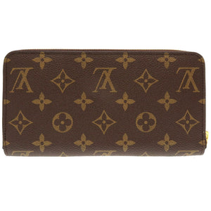 新品同様 ルイヴィトン モノグラム M41895 ジッピーウォレット ブラウン フューシャ 茶 ラウンドファスナー長財布 財布 0029【中古】LOUIS VUITTON