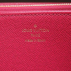 新品同様 ルイヴィトン モノグラム M41895 ジッピーウォレット ブラウン フューシャ 茶 ラウンドファスナー長財布 財布 0029【中古】LOUIS VUITTON