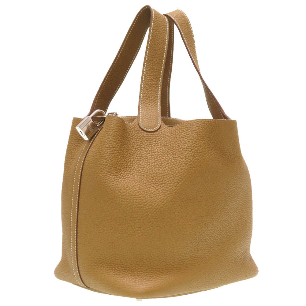 新品同様 エルメス ピコタンロックMM トリヨンクレマンス クラフト シルバー金具 ハンドバッグ バッグ 0031 【中古】 HERMES